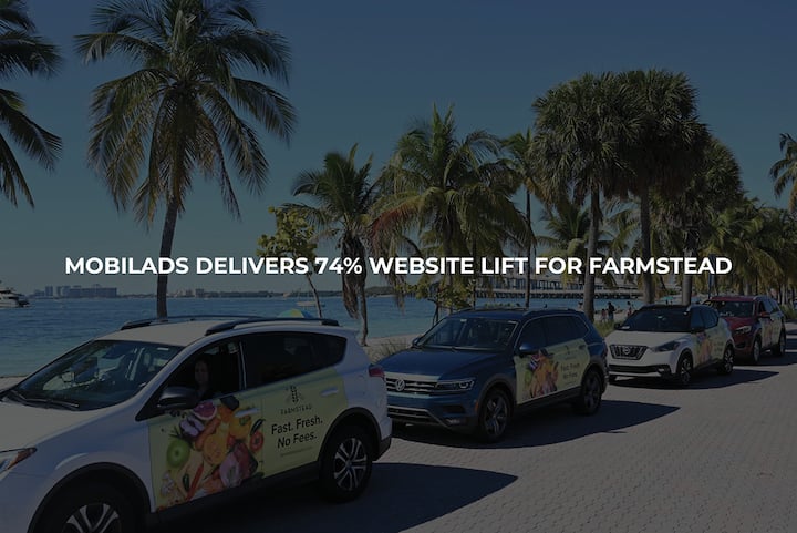 Farmstead wrapped car campaign